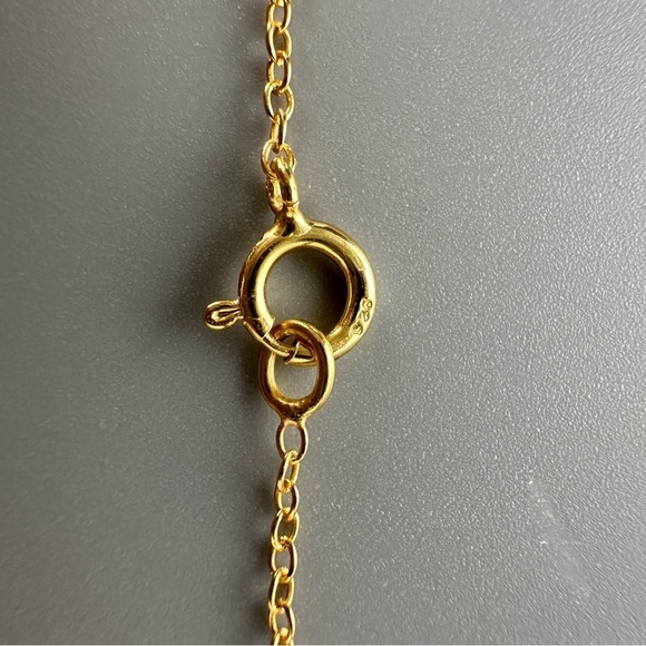 14k Gold Sterling Silver Round Wreath Pedant Necklace - Picture 11 of 17